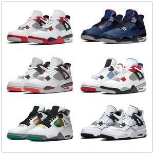 4 4s sneakers Black Cat Shoes Midnight Navy Military Blue Black Fire Red Red Blue Thunder Cool Grey Metallic Lighting Whiter Cement basketball shoes