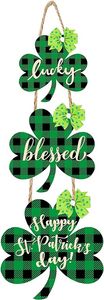 St.Patrick's Decorations for Home Lucky Blessed Happy St.Patrick's Day Door Sign for Ytter Door 1221694