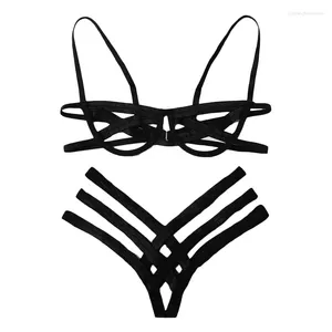 Bras Sets In Sexy Lace Lingerie Underwear Sexy-porn Women Body Steel Ring Underpants Set Female