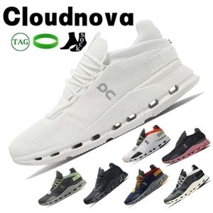 على حذاء Cloudnova الجديد الأسود Eclipse Demin Ruby Eclipse reist Leaf Silver Orange Triple White Trainers