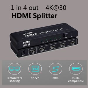 4K30 1x4 4-портовый разветвитель HDMI с питанием от HDMI Переключатель HDMI 1 на 4 выхода Разветвитель HDMI 1X8