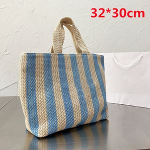 Woman Straw Beach Bags Designer Bag Crochet Tote Bag Luxury Handbag Handbags Purse Embroidered Letter Striped Totes TOP 2024 4726