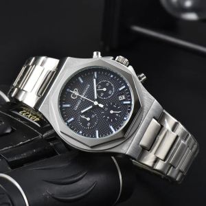 Girard Wrist Watches For Men 2024 Mens Watches Six Needles All Dial Work Quartz Watch High Quality Top Luxury Brand Chronograph Clock Steel Belt Fashion GP Montre