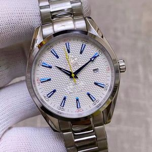 Aqua Terra Ryder Cup Watch Dial Watch 42mm 자동 기계적 스테인레스 스틸 유리 스포츠 바다 남성 시계 3241