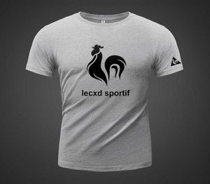 Le Coq Sportif Summer Classic Short Sleeve Tshirt Plus Loose Fat Masculine Versatile Sports Half3777361