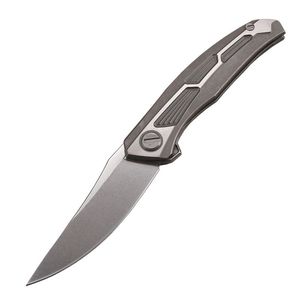 A2265 Высококачественный нож-флиппер D2 Stone Wash, прямое лезвие с ЧПУ TC4, ручка из титанового сплава, шарикоподшипник, быстро открывающиеся складные ножи