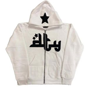 Designer mens hoodie moletom estrela impressão zip manga longa hoodies estilo gótico grunge jaqueta jaqueta harajuku streetwear