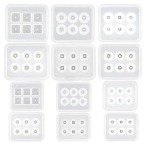 Stränge N80E 12 PCs/Set DIY -Kristall -Epoxidharzform Armband Halskette Perlen Silikonform