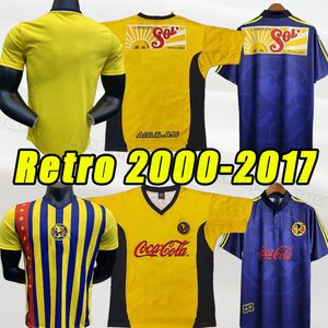 Retro Soccer Jerseys Club America MX O.Peralta C. Dominguez Matheus Mexico R.Sambueza P.aguilar Retro Football Shirts 00 01 06 2006 2000 2001