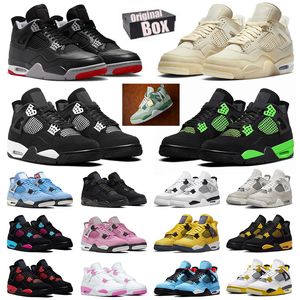 Med Box Bred Reimagined Basketball Shoes Womens Mens Trainers Military Black Cat Pink Oreo White Thunder Livid Sulphur Cement First Class Sports Sneakers Dghate