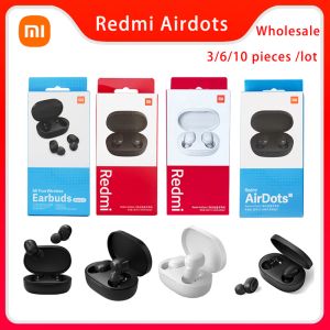 Headphones 3/6/10 Pieces Xiaomi Redmi AirDots 2 Noise Reduction with Mic AI Control White Redmi AirDots S True Wireless Headset Wholesale