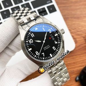 42mm Little Prince Pilot Mark Xvii IW326504 Mens Watch IW327011 Automatic Watches Black Dial Big Date Stainless Steel Bracelet Hel161b