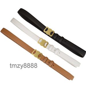Fashion Smooth Buckle Belt Retro Design Thin Waist Belts for Men Womens Width 2.5cm Genuine Cowhide 3 Color Optional High Quality 5TGH