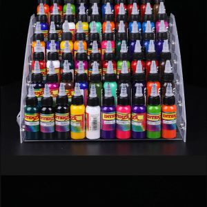 Dryers Beauty Tools Acrylic Tattoo Pigment Display Rack Tattoo Ink Frame Cosmetic Storage Embroidery Tattoo Pigment Finishing Rack