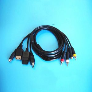 Kabel Multifunktionales AVS RCA Video Audio Kabel für Sega Saturn SS DC PS1 PS2 SNES N64 NGC SFC Spielekonsole