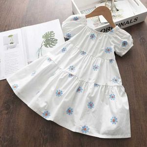 Girl's Dresses Baby Girls Casual Floral Dress New Summer Fashion Kids Princess Dresses Children Sweet Flowers Party Vestidos Cute Suits 3-7YL2402