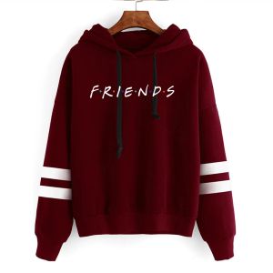 Sweatshirts 2021 Friends TV Show Funny Cartoon Hoodies Kvinnor Bästa vänner Grafik Ullzang Fashion Streetweat Sweatshirt 90s Hoody Kvinna