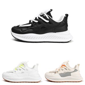 Tênis de corrida masculino conforto rendas anti-deslizamento creme-colorido branco preto sapatos masculinos formadores tênis esportivos tamanho 40-44 gai