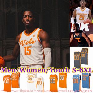 Benutzerdefinierte S-6XL Tennessee Volunteers 3 Dalton Knecht Basketball-Trikot Jefferson Freddie Dilione V Cameron Carr Cade Phillips Colin Coyne Hurst Makan Genähte Trikots