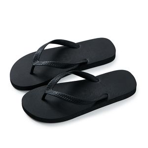 Gummi-Hausschuhe, altmodische thailändische Sommer-Strand-Freizeit-Anti-Rutsch-Männer und Damen-Paare, verschleißfeste Flip-Flops, schwarz