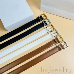 Casual Belt Unisex Skórzany pasek dla kobiet projektantki unisex luksusowa miłośnik styl gładka metalowa klamra cintura ze złotym kolorem kolorów Pasy 3 cm szerokość dojrzałe pj014 B4