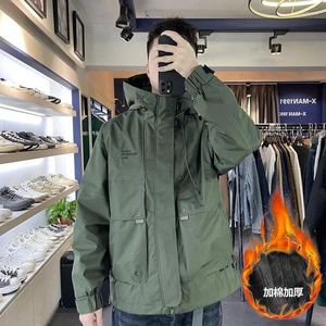 Hunting Jackets Plush Size Workwear Cotton Jacket Men Outdoor Charge Coat Thickened Warm Stormsuit Camping Hiking Ski Nick Garment