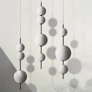 Lâmpadas pendentes nórdico minimalista sala de estar e quarto lustre criativo luz luxo led bolha bola lâmpada para