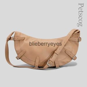 Shoulder Bags Trendy Fashion Womens Handbags Small Belt Design Luxury Underarm Hobo Purse Y2k Soft Leather Half-moon Shoulder BagsH24223