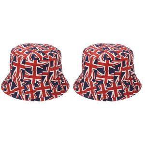 2PCS Reversible Bucket Fashion Sun Union Fisherman Hat for Women Teen Girls Cap