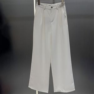 Preto calças de perna larga designer de luxo calças femininas casual primavera diamante carta charme calças