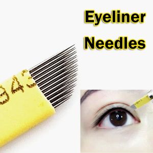 MACCHINE 100pcs Microblading Needles 23pin Ombreggiatura a doppia riga Ombreggiatura da tatuaggio Nego Fog Ago Ugo Eyeliner Nego Strumento PMU