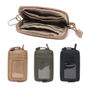 Wallets Multi-function Card Holder Wallet Mini Coin Purse Women Men Portable Waist Pack Slot Waterproof Travel Kit Tactical Key Pa241n