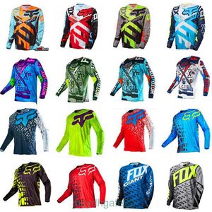 Men's T-shirts Fox Head Speed Subduing Mountain Bike Riding Suit Top Mens Long Sleeve Cross-country Racing Quick Dry T-shirt Y1JB