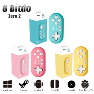 GamePads 8bitdo Zero 2 Mini Bluetooth Gamepad Kontroler gamePad dla N Windows Android dla systemu systemu parowego Raspberry Pi Gamepads