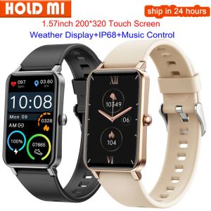 Watches ZX18 Smart Watch Women IP68 Waterproof Fitness Tracker Blood Oxygen BT Music Bracelet Smartwatch Men Ladies
