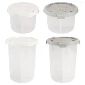 Storage Bottles Multi-Open Lid Food Container Kitchen Supplies Transparent Canister Cereal For Tea Candy Spice Can