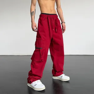 Мужские брюки Harajuku, большие мешковатые брюки-карго, мужская уличная одежда Y2k, спортивные штаны в стиле хип-хоп, повседневные брюки с карманами для бега