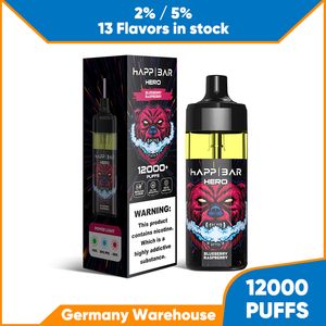 Germany Warehouse Disposable Vape 12k 12000 Puffs New Stock Electronic Cigarette Good Taste 13 Best Flavors in Stock Hot sell in EU