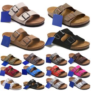 birkinstocks birkenstok birkenstock birkenstocks clogs sandals slippers 【code ：L】 2024 شبشب ناعم سرير القدم من جلد الغزال جلد حزام أحذية في الهواء الطلق يتخبط الحجم الكبير 35-46