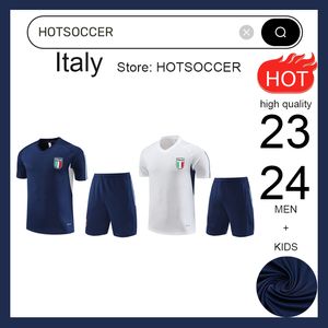 23 24 Italia Sopravvissuto Sopravvissuto a maniche corte Abito da allenamento set da uomo e set da calcio da calcio da uomo Italia