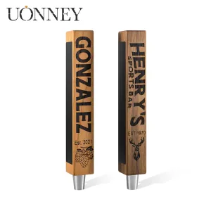 Jewelry UONNEY Dropshipping Customized Beer & Keg Tap Handle Walunt Cherry Wood Handle Laser Engraved with Chalkboard for Dad Beer Lover