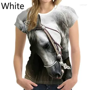 Женские футболки 2024, футболки с лошадьми для женщин, футболки, модные топы в стиле Харадзюку, футболки, женская тонкая футболка с коротким рукавом