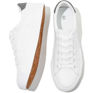 Corte baixo tênis branco Facora Sports PU PU Couro Sapatos casuais 460 B