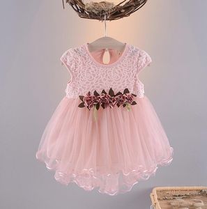 Baby Mädchen Blumen Tutu Pastell Rosa Prinzessin Ballkleid Mädchen Geburtstag Party Kleid Kinder Kinder Halloween Blume Perform Kostüm