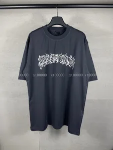 22SS Tasarımcı Mektup Baskı Tişörtleri Tee Sweatshirt Moda Yüksek Sokak Kısa Kollu Yaz Sıradan Tişört Nefes Alabilir Erkekler Kadın Mürettebat Boyun Tees Elbiseleri Wo 28-261