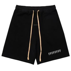 mens shorts for men designer sweatshorts joggers encased elastic waistband heavweight drawstring side seam pockets jet black loose cotton pants unisex pants