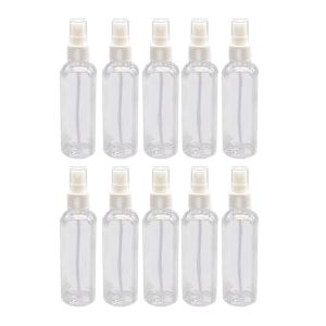 Butelka 50pcs 100 ml przezroczysty plastikowy atomizer perfum Mały mini pusty spray do napełniania butelki butelki