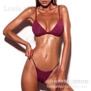 Kvinnors badkläder Origin Fashion Sexig bikini Nya kvinnor Split Solid Color Swimsuit Multicolor Bikini T240222