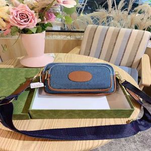 Bag Male Ms Camera Bales Chest Pockets Oblique Satchel Denim Quality Unisex Girls Women Genuine Leather Handbags Handbag Shoulder 266k