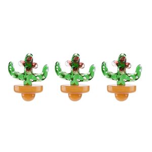 Healthy_Cigarette CA004 Pipa da fumo Carb Cap Dabber Tool Vetro Acqua Bong Quarzo Banger Strumenti per unghie Tappi stile cactus OD 25mm